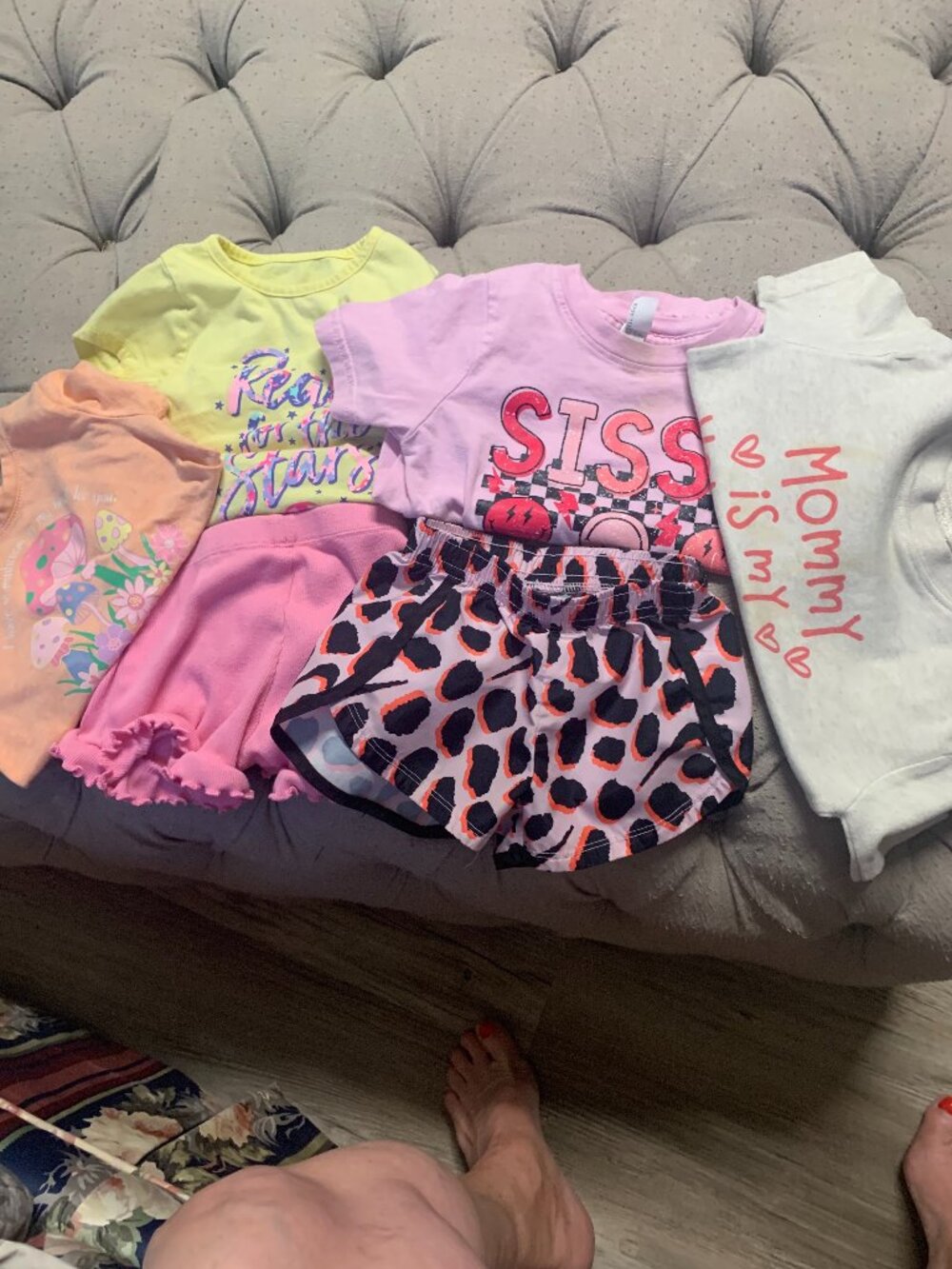 Lot of 6 Pieces Girl's  2T Shorts & T-Shirts